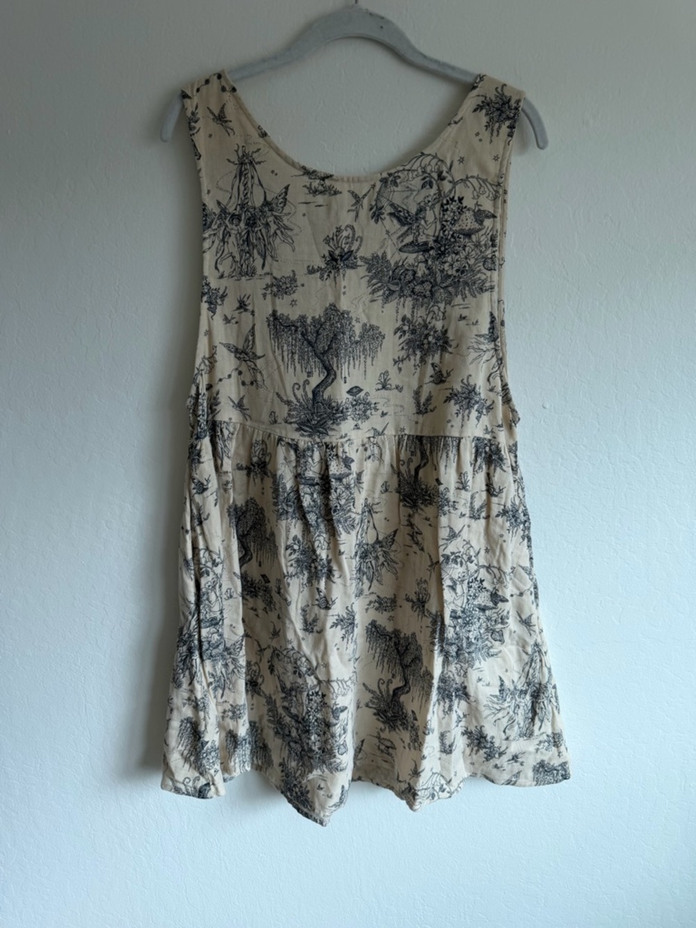 Disturbia Maypole Cotton Print Mini Smock Dress